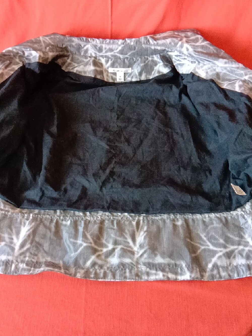 Kenneth Cole New York Gray Patterned Drawstring Utility Jacket - Picture 6 of 8